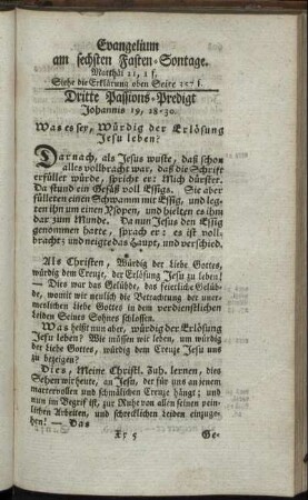 Evangelium am sechsten Fasten-Sontage.