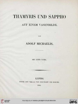 Thamyris und Sappho : auf einem Vasenbilde