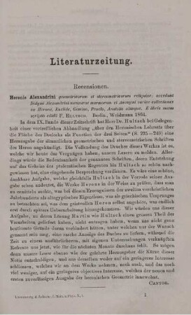 Literaturzeitung.