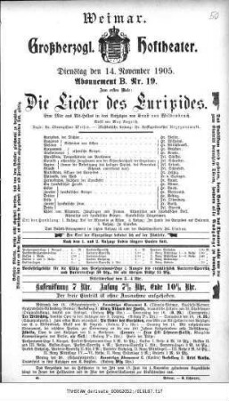 Die Lieder des Euripides