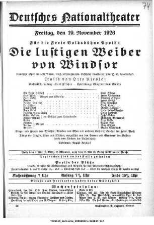 Die lustigen Weiber von Windsor