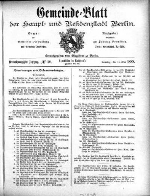1888,20: No. 20, 13. Mai 1888