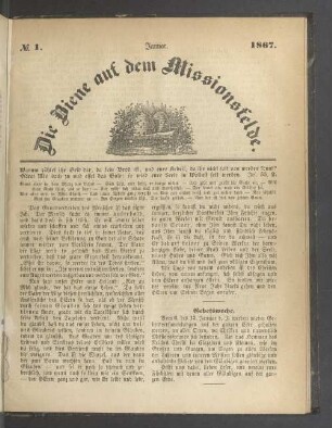 N° 1. Januar. 1867