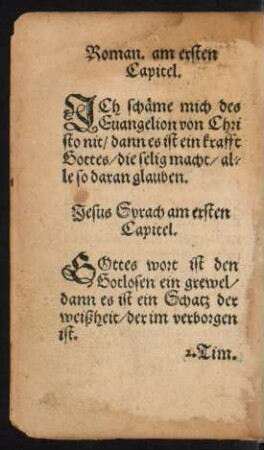 Roman. am ersten Capitel.
