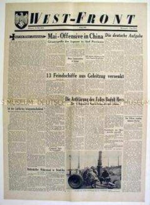 Illustrierte Kriegszeitung "West-Front" mit Kriegsnachrichten von verschiedenen Fronten