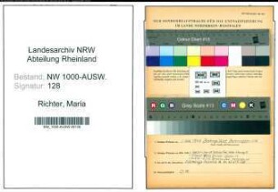 Entnazifizierung Maria Richter, geb. 19.08.1913 ()