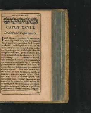 Caput XXVIII. De Noctua & Vespertilione.