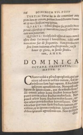 Dominica Octava Trinitatis ...