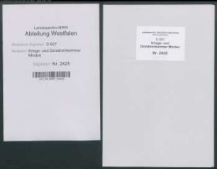 Verpachtung der Mühle zwischen den Städten Bielefeld (Amt Sparrenberg, Vogtei Brackwede)