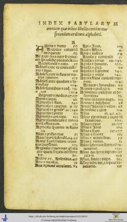 Index Fabularum