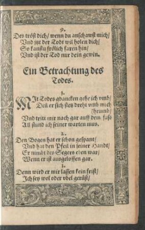 Ein Betrachtung des Todes.