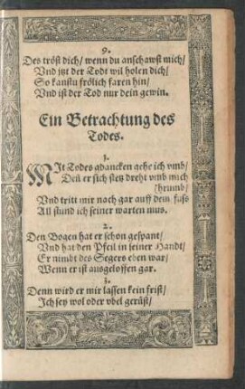 Ein Betrachtung des Todes.