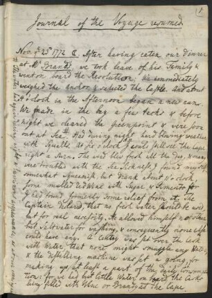 November 1772 (23rd - 30th)