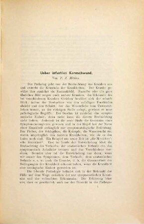 Ueber infantilen Kernschwund