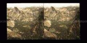 Blick ins Tal und zum Gletscher Mont Clark, Yosemite Nationalpark