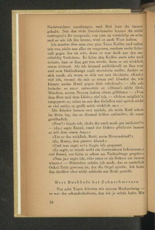 Herr Buchholz hat Zahnschmerzen
