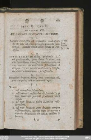 Membrum VII. De Locati Conducti Actione.