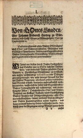 Ordnung und Instruction, wie sich die Zoller ... im Herzogthumb Würtemberg mit erfodern ... deß Zolls verhalten ... sollen