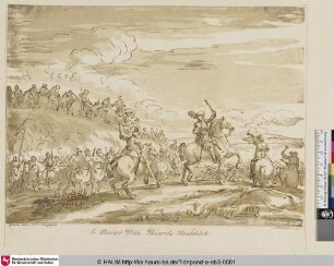 [Ein Kavallerieangriff; Une attaque de cavalerie]