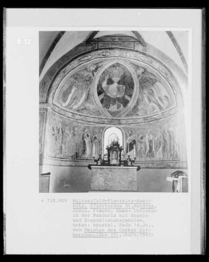 Majestas Domini, Christus in der Mandorla zwischen den Evangelistensymbolen
