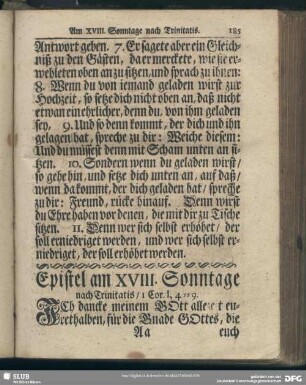 [Am XVIII. Sonntage nach Trinitatis]