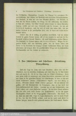 2. Das Schulzimmer und Schulhaus. Orientirung. Planzeichnung