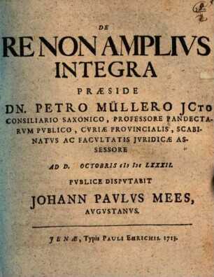 De re non amplius integra