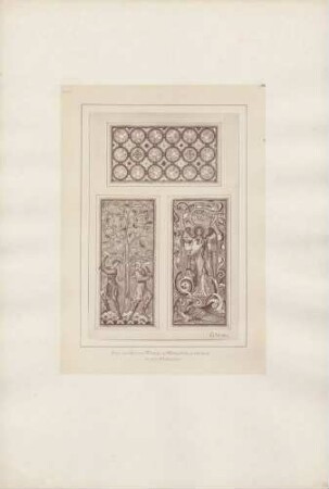 Malerei an den Leibungen und Wölbungen der VII. Bogenstellung der Mittelwand des großen Wartburgsaales