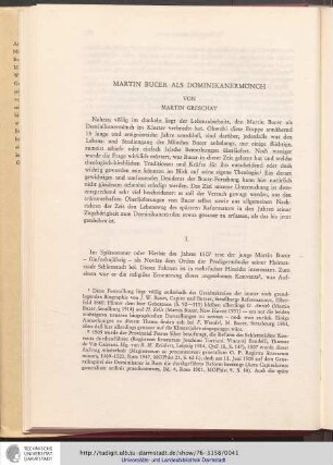 Martin Bucer als Dominikanermönch