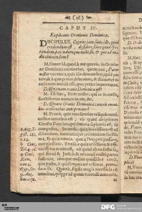 Caput IV. Explicatio Orationis Dominicæ.