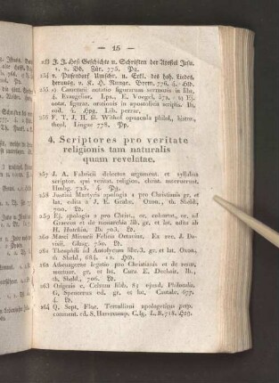 4. Scriptores pro veritate religionis tam naturalis quam revelatae.