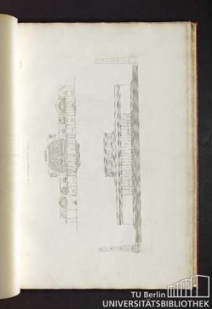 Pl. VI. Coupe et elevation du projet de Mr Percier.