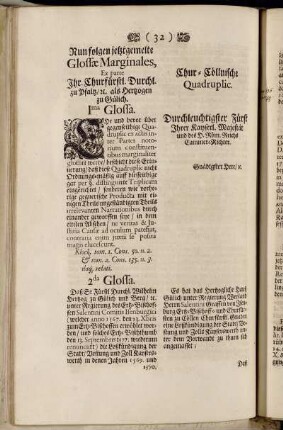 Nun folgen jetztgemelte Glossæ Marginales,[...]