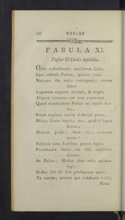 Fabula XI.- XX.
