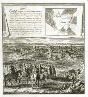 WHK 5 Französisch-Holländischer Krieg von 1672-1678: Abbildung der Belagerung von Gent in Flandern, 5. bis 12. März 1678