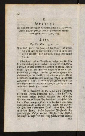 22-41, II. Predigt