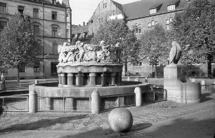 Krautkopfbrunnen auf dem Gutenbergplatz.