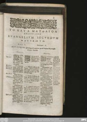 Evangelium Secundum Matthaeum.
