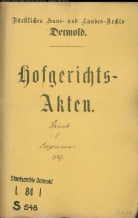 Strunk Nr. 8 zu Nalhof gegen Begemann oder Depping Nr. 9 zu Nalhof - Schweinetrift