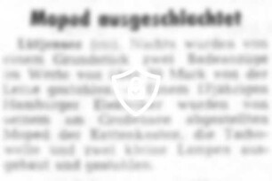Moped ausgeschlachtet