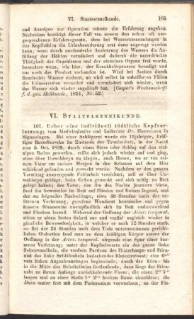 VI. Staatsarzneikunde.