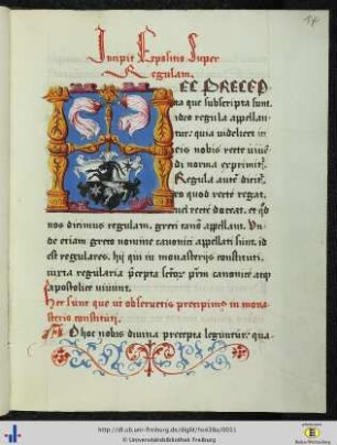 [14r - 83v] Expositio in regulam sancti Augustini.