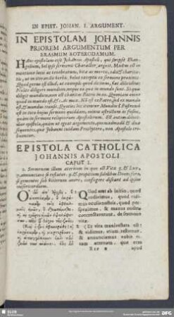 Epistola Catholica Johannis Apostoli