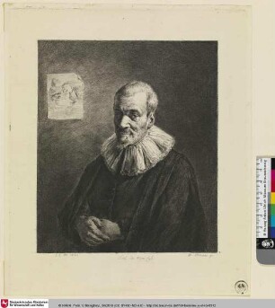 [Hüftbild eines Mannes, nach Teniers; Portrait, d'après Teniers]