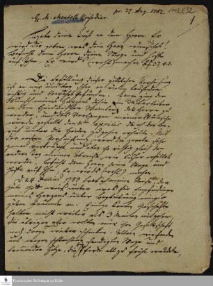 Reisetagebuch von Johann Daniel Mentel.