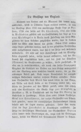 Die Großloge von England.