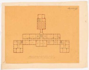 Lehrerseminar, Marienburg: 1. Entwurf: Grundriss 1.OG