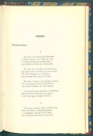 Poesías : Sonetos íntimos [y] Brindis [y] Mi dolor [y] Profana