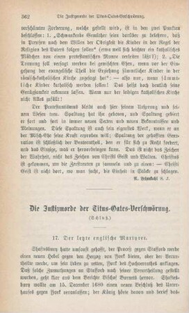 362-379 Die Justizmorde der Titus-Oates-Verschwörung : Schluß
