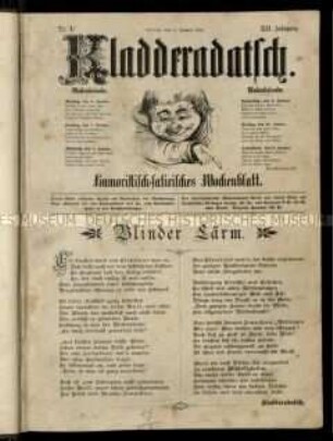 Satirezeitschrift "Kladderadatsch". 49. Jahrgang 1896